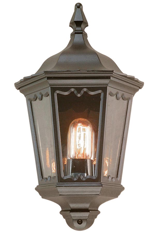 Elstead Medstead Exterior Flush Half Wall Lantern Black IP43