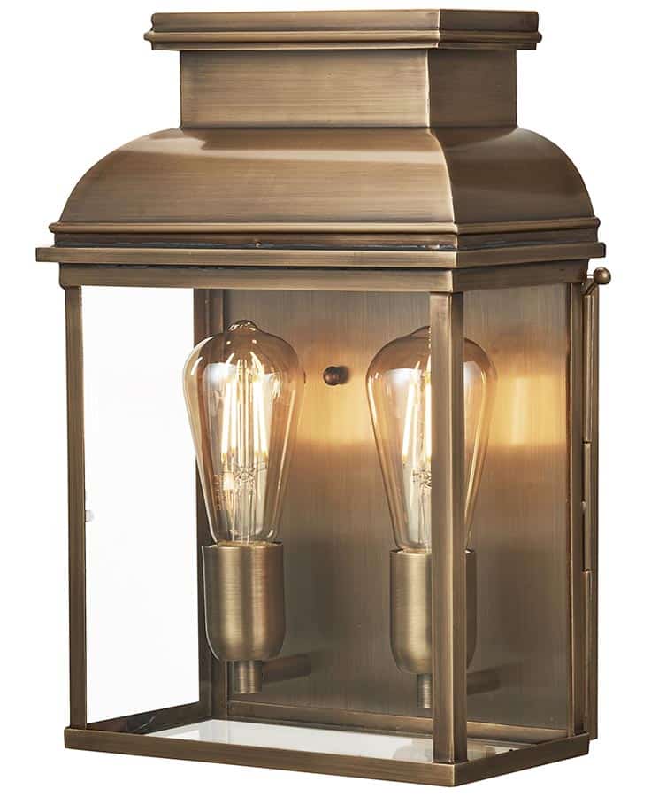 Elstead Old Bailey 2 Light Solid Brass Large Outdoor Wall Lantern