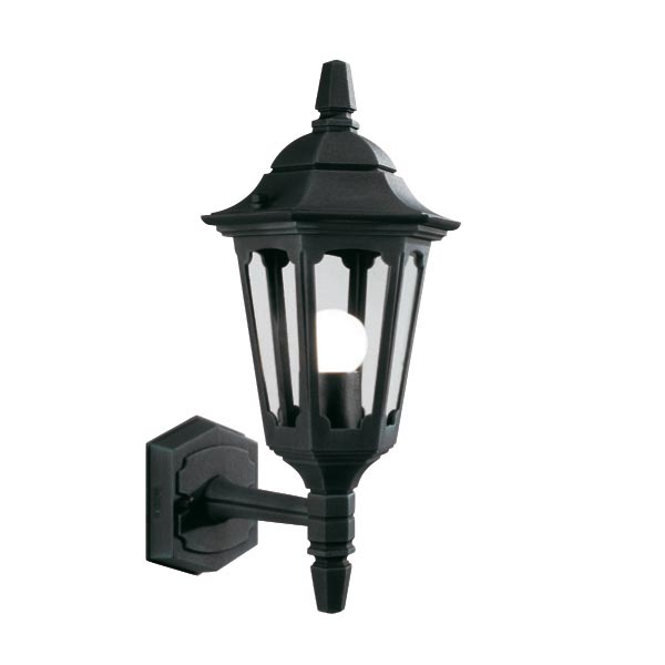 Elstead Parish Mini 1 Light Upward Outdoor Wall Lantern Black