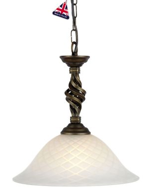 Elstead PB/P BLK/GOLD Pembroke black & gold wrought iron ceiling pendant light