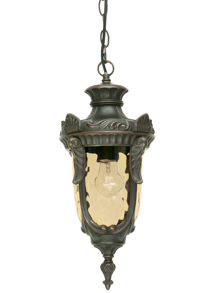 Elstead Philadelphia 1 Light Outdoor Porch Chain Lantern Old Bronze