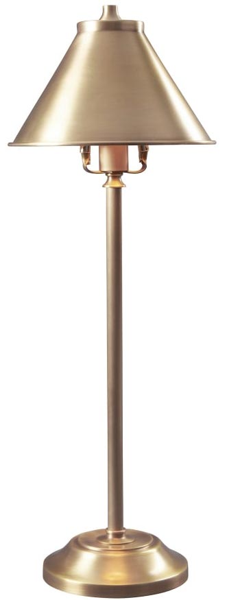 Elstead Provence 1 Light Stick Table Lamp Aged Brass