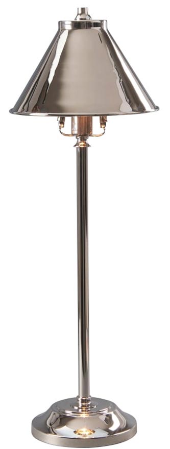 Elstead Provence 1 Light Stick Table Lamp Polished Nickel