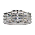 Elstead Shoal Luxury 4 Lamp Flush Crystal Ceiling Light Polished Nickel
