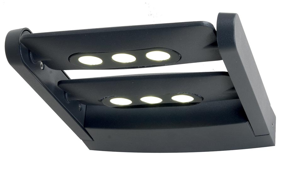 Elstead Sigmund 6 LED Outdoor Wall Light Graphite Ultra Modern