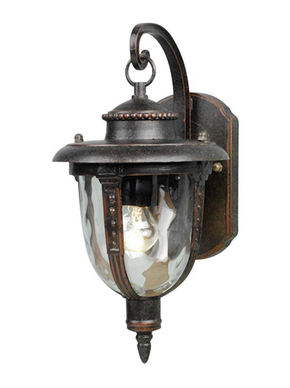 Elstead St Louis 1 Light Small Outdoor Wall Lantern Weathered Bronze