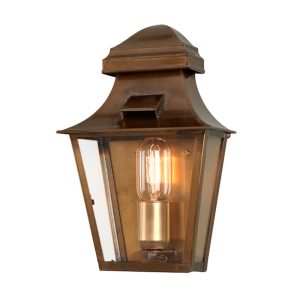 Elstead St Pauls handmade 1 light solid aged brass outdoor wall coach lantern