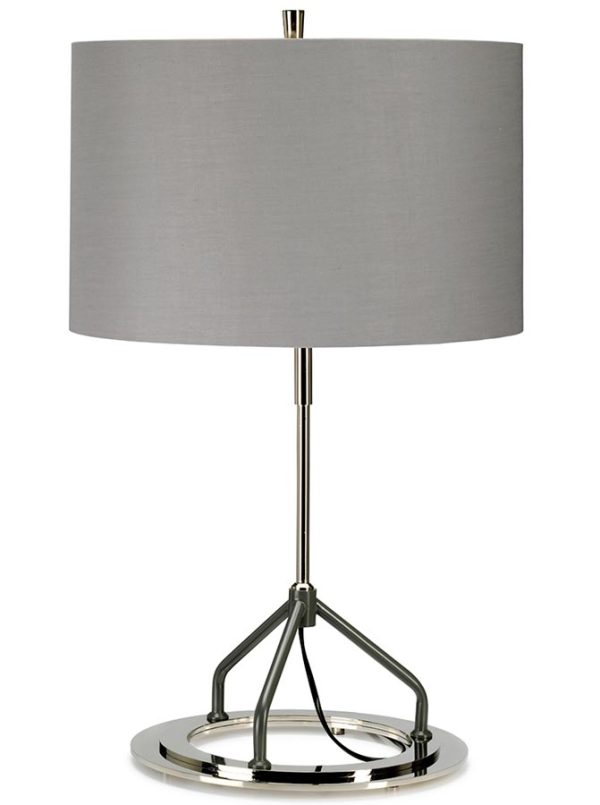 Elstead Vincenza 1 Light Table Lamp Grey Polished Nickel
