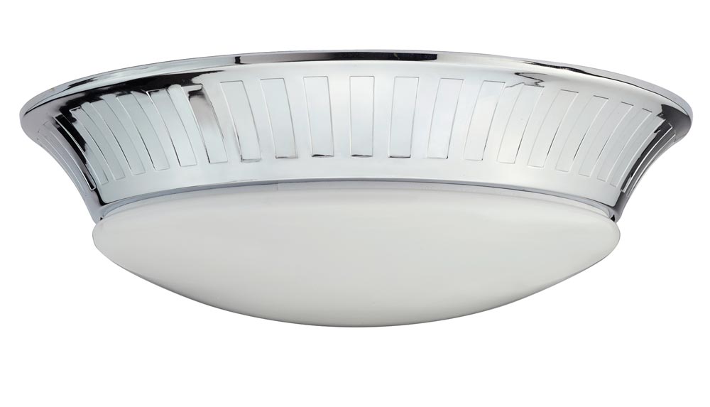 Elstead Whitby Flush Mount 1 Light Bathroom Ceiling Light Chrome