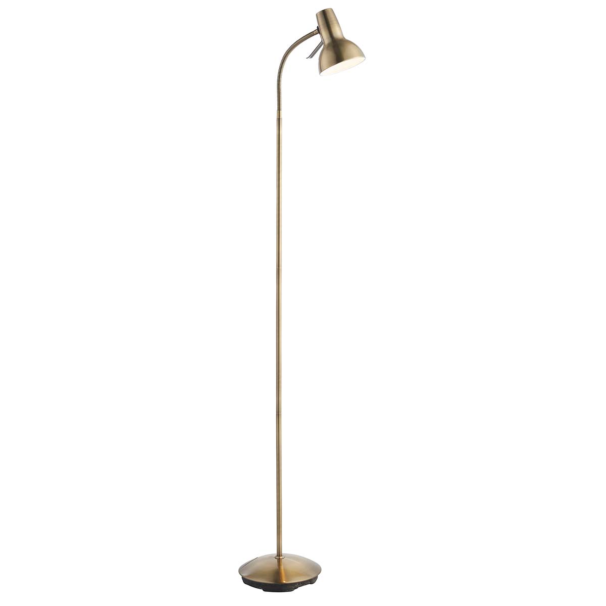 Endon Amalfi Task or Reading Floor Lamp Antique Brass