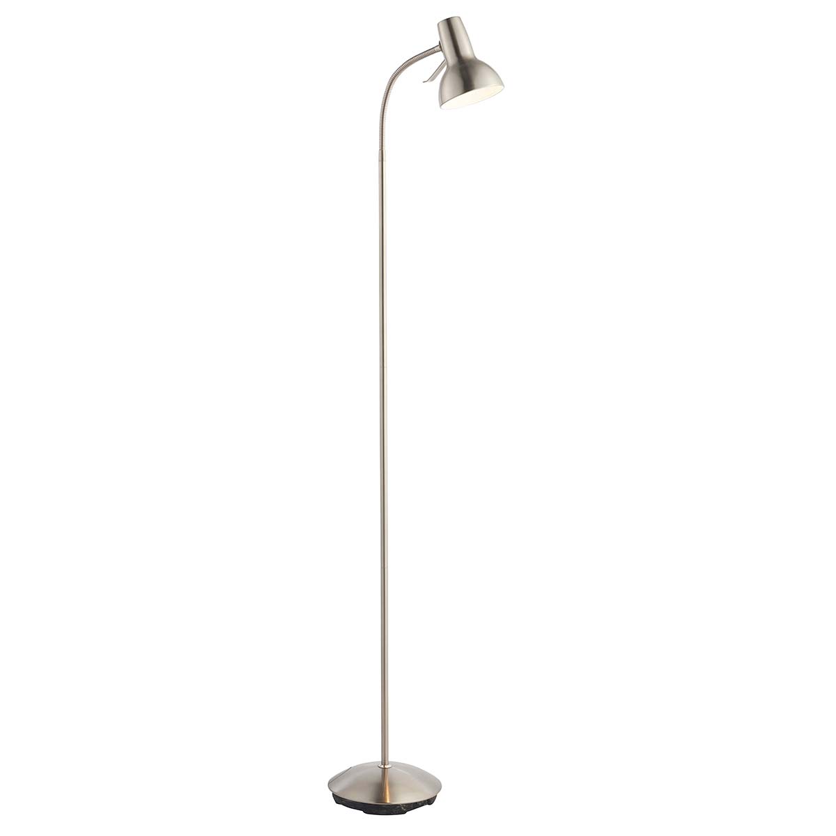 Endon Amalfi Task or Reading Floor Lamp Satin Nickel