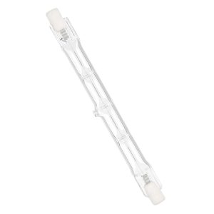 Dimmable 120w R7s halogen strip lamp on white background