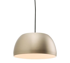 Connery Domed 1 lamp metal pendant ceiling light matt nickel main image