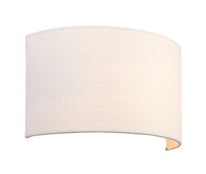 Obi half round 1 lamp wall light vintage white linen shade main image