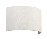 Endon Obi Half Round 1 Lamp Wall Light Vintage White Linen Shade