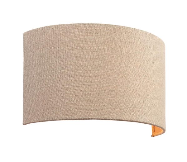 Obi half round 1 lamp wall light natural linen shade main image