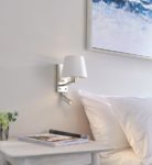 Harvey Switched Bedside Wall Light LED Reading Lamp Polished Nickel