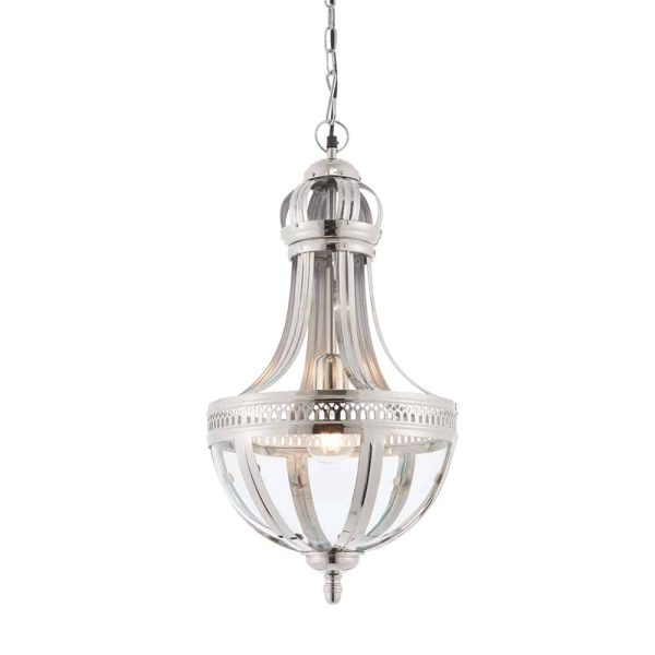 Endon Vienna Moroccan style 1 light pendant in nickel plated brass main image