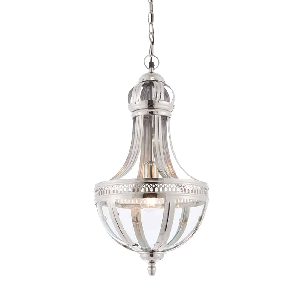 Vienna Moroccan Style 1 Light Ceiling Pendant Nickel Plated Solid Brass