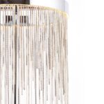 Endon Zelma LED Ring Table Lamp Polished Chrome Silver Chain