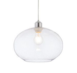 Dimitri easy fit clear bubble glass ceiling pendant lamp shade main image
