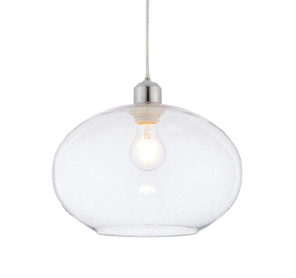 Dimitri easy fit clear bubble glass ceiling pendant lamp shade main image