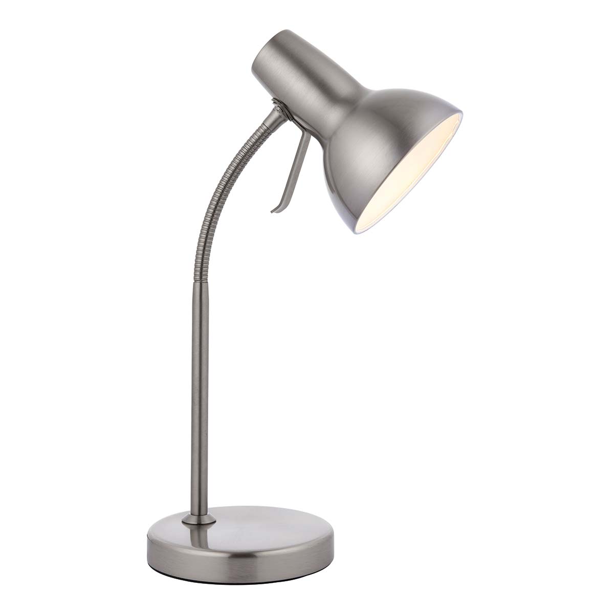 Endon Amalfi Task Table Lamp With USB Satin Nickel