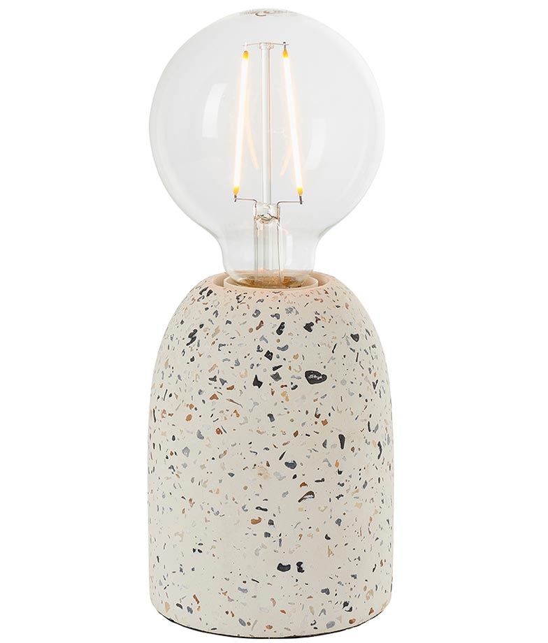 Terrazzo Small 1 Light Modern Table Lamp White