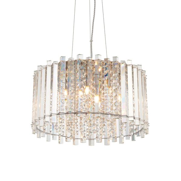 Endon Hanna crystal 5 lamp pendant ceiling light main image