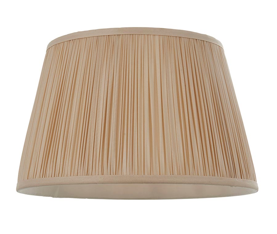 Freya Gathered Pleat 14″ Silk Table / Ceiling Shade Oyster