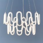 Endon Cern 2 Light Dimmable LED Ceiling Pendant White