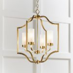 Endon Edrea 4 Light Ceiling Pendant Satin Brass Frosted Shades