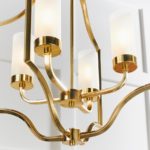 Endon Edrea 4 Light Ceiling Pendant Satin Brass Frosted Shades