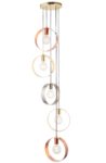 Endon Hoop Contemporary 5 Light Ceiling Pendant Multi Plated Finish