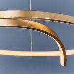 Endon Rafe Dimmable LED Hoop Ceiling Pendant Brushed Gold