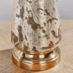 Samuel 1 Light Hammered Foil Glass Table Lamp White Shade