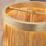 Endon Zelma LED Ring Table Lamp Satin Brass Gold Finish Chain