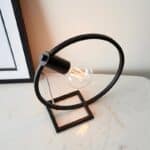 Endon Shape Contemporary Circular 1 Light Table Lamp Matt Black