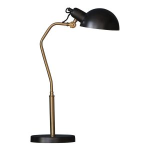 Endon Largo retro table task lamp aged brass satin black main image
