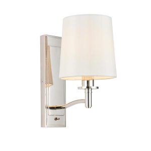 Endon Ortona classic switched single wall light in polished nickel main image