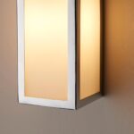 Endon Newham 2 Lamp Box Bathroom Wall Light Chrome Frosted Glass