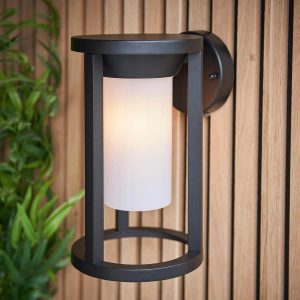 Endon Braden 1 light outdoor wall light in textured black main image