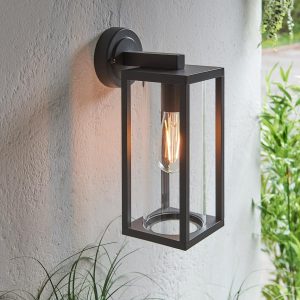 Endon Hamden 1 light outdoor wall lantern in textured black main image