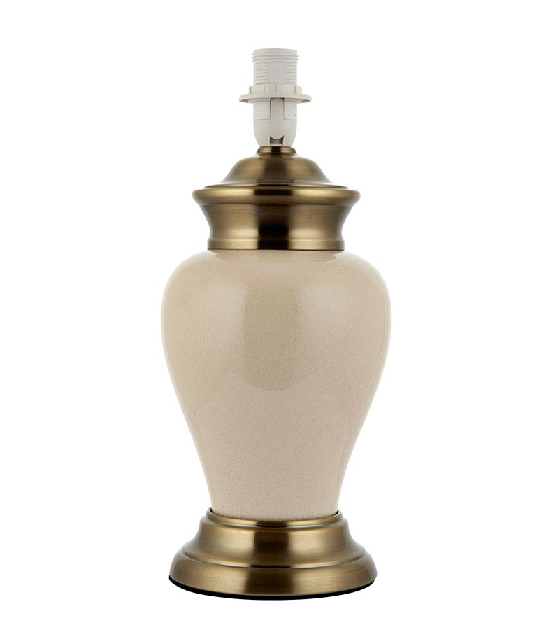 Endon Dalston Cream Crackle Ceramic Table Lamp Base Only