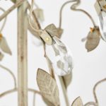 Endon Lullaby 3 Light Chandelier Country Cream & Gold Acrylic Drops