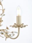 Endon Lullaby 3 Light Chandelier Country Cream & Gold Acrylic Drops