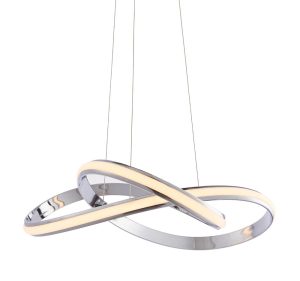 Aria 35w dimmable LED pendant ceiling light in polished chrome main image