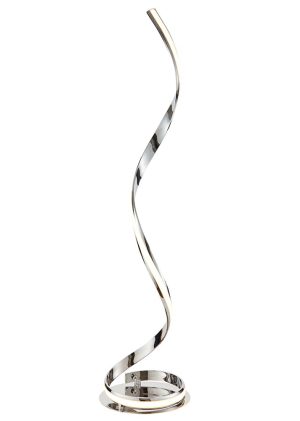 Aria contemporary 22w LED ribbon floor lamp in polished chrome main image