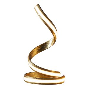 Aria contemporary 14w LED ribbon table lamp gold leaf main image