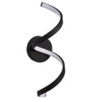 Astral Modern Twisted LED Ribbon Outdoor Wall Light Textured Black
